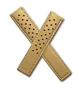 Cream Sports perforated leather strap to fit TAG Heuer Carrera models starting CV21- & WV21-.