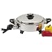 Precise Heat 3.5qt Surgical Stainless Steel Oil Core Skillet Mirror Finish Low Dome Cover