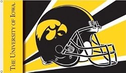 Iowa Hawkeyes 3 Ft. X 5 Ft. Flag W/Grommetts - Helmet Design - NCAA