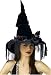Adult Black Velour Winding Witch Costume Hat Image