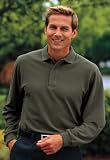 Long Sleeve Pique Knit Sport Shirt (Big and Tall and Regular Sizes)