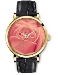 SPRAWL Aanalog Fashion Series Gold Ladies Watches of Genuine Black Leather Strap,Unique Wrist Watch for Women Girls Designed with London bridge