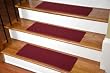 Dean Carpet Stair Treads 23" x 8" - Red - Set of 13