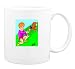 Mug with human, body, individuals, individual, boy, persons, chicken, humans, people, pet, animal, farm, person