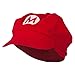 E4hats Circle Mario and Luigi Embroidered Cotton Newsboy Cap - Red XL-2XL