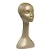Case Pack of 4 Giell Styrofoam Foam Mannequin Long Neck Wig Head Display Tan