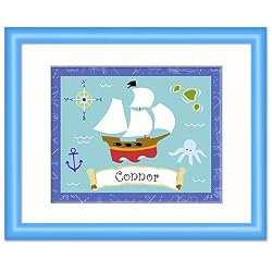 Pirates Personalized Print (light blue)