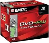 EMTEC EKOV-RW47104CBN 4X 4.7 GB REWRITABLE DVD-RW (10-CT SPINDLE)