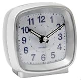 Widdop Silky Silent Quartz Silver Alarm Clock with LED back light feature