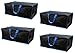 Earthwise Reusable Storage Bags Totes Extra Large Container Backpack Handles w/Zipper closure in Matte Black Great for Moving, Compatible with Ikea Frakta Carts (Set of 4) (Blue)