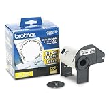 Labelmaker Die-Cut CD/DVD Film Labels, 2-1/3 dia, White, 100/Roll
