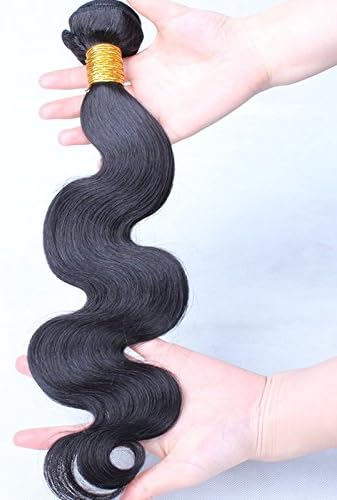 Carsem Hair Brazilian Virgin Human Hair Extention Length 10"-30" 100g/pcs 100% Brazilian Body Weave Human Hair Natural Color (18inch)