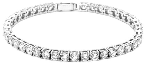 Sterling Silver Cubic Zirconia Tennis Bracelet by Crislu, 7'