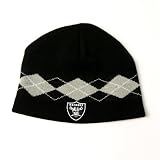 Oakland Raiders Argyle Knit Beanie