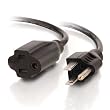1ft Outlet Saver 18 AWG Power Extension Cord (Nema 5-15r to Nema 5-15p)