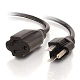 Cables to Go 53410  Outlet Saver 18 AWG Power Extension Cord  (25 Feet, Black)