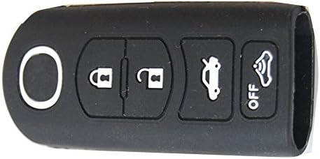 Silicone Cover Holder forCX-7 CX-9 MX-5 Miata Smart Key Remote Fob Case 4 Button Black No key