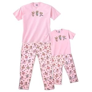 Buy Dancing Monkey Princess Mother Daughter Knit Pajamas (Ladies L) by Nikki Knits