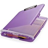 Officemate Slim Clipboard Storage Box, Translucent Purple (83305)