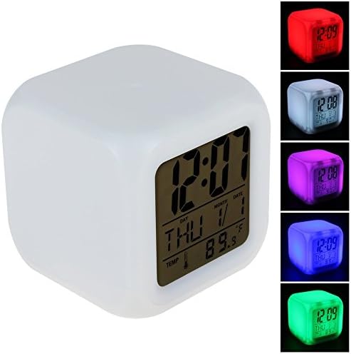 HOTGEE(TM) Colorful Alarm Clock with 7Colors/Creative Home Furnishing Alarm /Luminous Alarm Clock