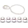 AugustinaJewelry AAA Quality 18 Inch Round 7-7.5mm White Akoya SaltWater Cultured Pearl Necklace