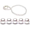 AugustinaJewelry AAA Quality 18 Inch Round 7-7.5mm White Akoya SaltWater Cultured Pearl Necklace