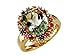 Ladies Green Amethyst & Multi Color Sapphire title=