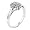 Sterling Silver Star Cz Promise Cluster Ring