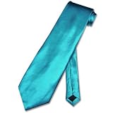 NeckTie Solid Turquoise / Aqua Blue Mens Neck Tie NEW