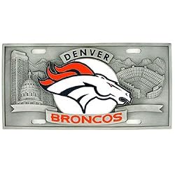 Denver Broncos Zinc License Plate - NFL Football Fan Shop Sports Team Merchandise