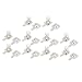 uxcell 10 Pairs Silver Tone Metal Battery Spring Plate Set for AA AAA