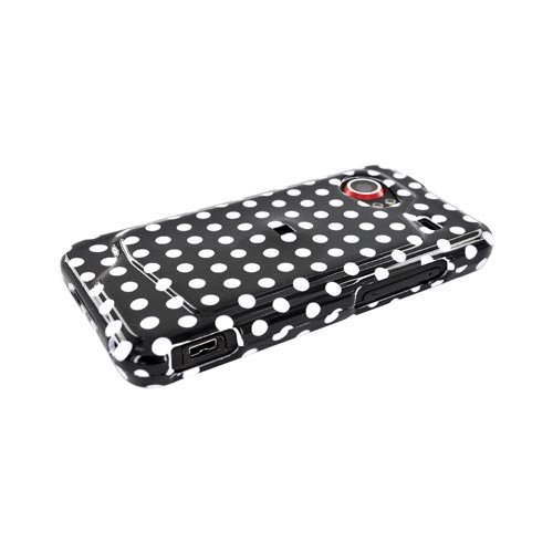 For HTC Droid incredible Hard Case Black POLKA DOTS