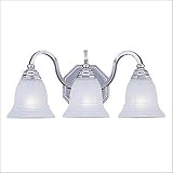 Sea Gull Lighting 4059-05 Blakely Three-Light Vanity, Chrome Finish with Etched Faceted Glass