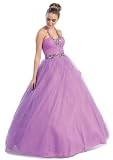 Ball Gown Halter Formal Prom Wedding Dress #2723