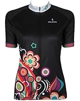 QinYing Colorful Flowers Women Breathable Cycling Jersey Shirt Short Sleeve