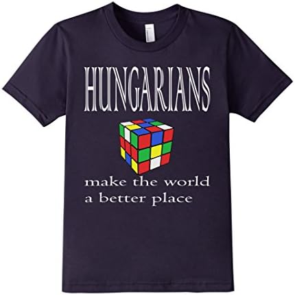 Kids Hungarians make the world a better place magyar t-shirt 10 Navy