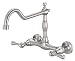 Danze D416557SS Opulence Two Handle Bridge Wall Mount Kitchen Faucet, Stainless Steel