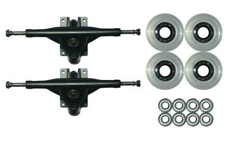 LONGBOARD SKATEBOARD 180 TRUCKS 65mm WHEELS Bearing New KIT
