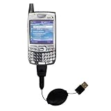 Retractable USB Cable for the Sprint Treo 700p with Power Hot Sync and Charge capabilities - Gomadic Brand w/ TipExchange Technology