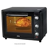 Elektro Ofen 2000 Watt Timer 55 Liter Grill Heißluft Edelstahl ICES IEO-55LCR30