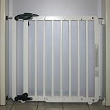 Bambino World - Barrière de Sécurité en Bois Blanche - 69-105 cm