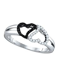 0.17CTW DIAMOND HEART RING
