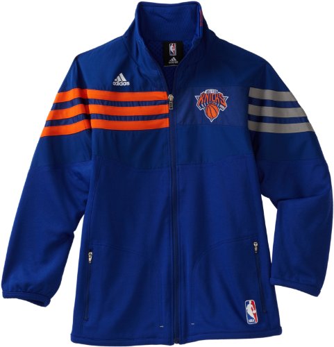 NBA Youth New York Knicks On Court Full Zip Jacket - R289Nvkn (Blue, Large)
