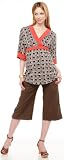 Organic cotton and Hemp Maternity Capri Trousers - S : Seaweed Green