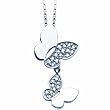 Twofold Butterfly Diamond Pendant With Chain