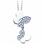 Twofold Butterfly Diamond Pendant With Chain