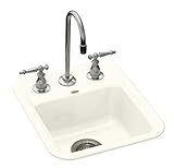 KOHLER K-6560-2-96 Aperitif Self-Rimming Entertainment Sink, Biscuit