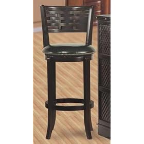 Santa Cruz Swivel Bar Stool With Woven Back Pair 