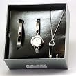 Vialli - V76-118L - Montre Femme - Quartz Analogique - Ecran argenté - Fermeture déployante - Bracelet et collier assortis