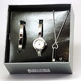 Vialli - V76-118L - Montre Femme - Quartz Analogique - Ecran argenté - Fermeture déployante - Bracelet et collier assortis